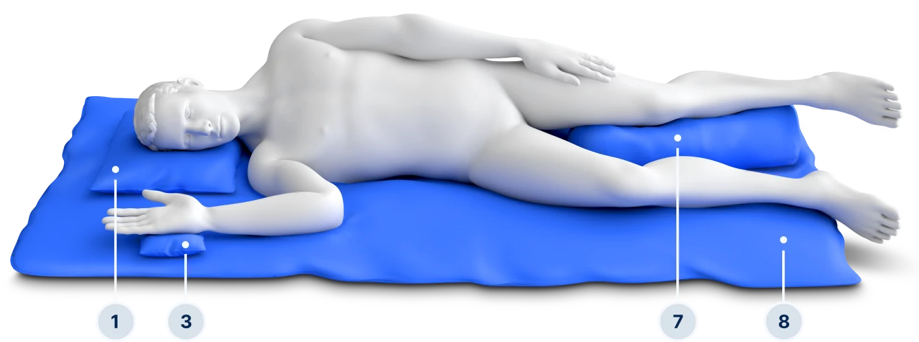 Лечение положением - №3 Укладка на паретичной стороне