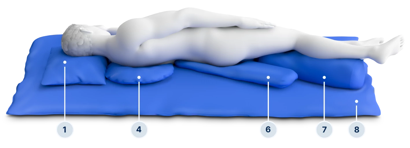 Лечение положением - №3 Укладка на паретичной стороне